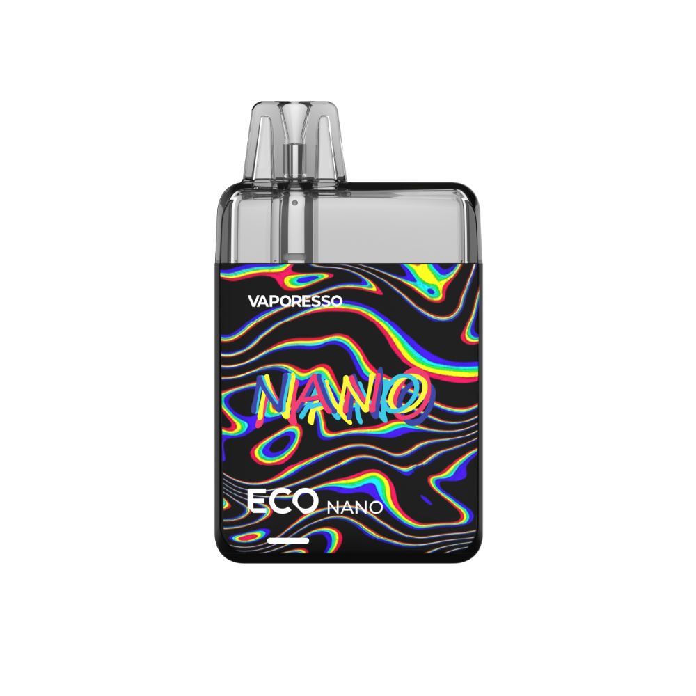 VAPORESSO ECO NANO vape with unique colorful design.
