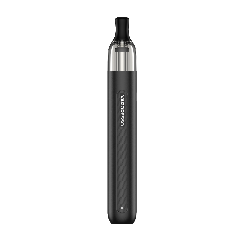 VAPORESSO ECO ONE vape pen in black with the VAPORESSO brand name, compact and stylish design.