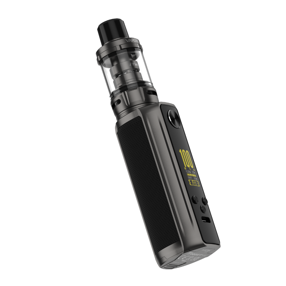 VAPORESSO VAPORESSO TARGET 100 vape mod in gray, iTank and digital display with 100W output, durable design