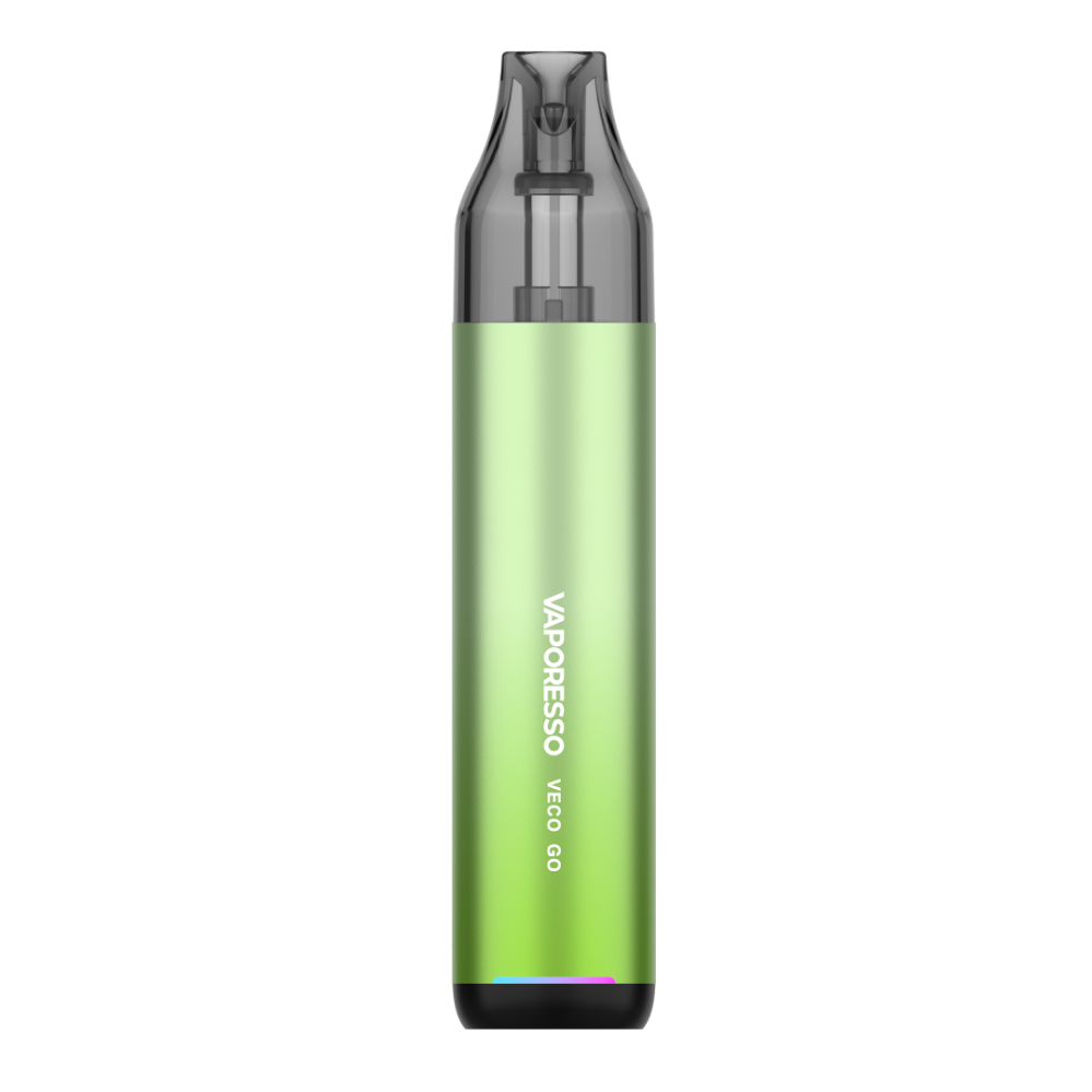 VAPORESSO VECO GO pen-style vape in light green, compact design, perfect for beginners.