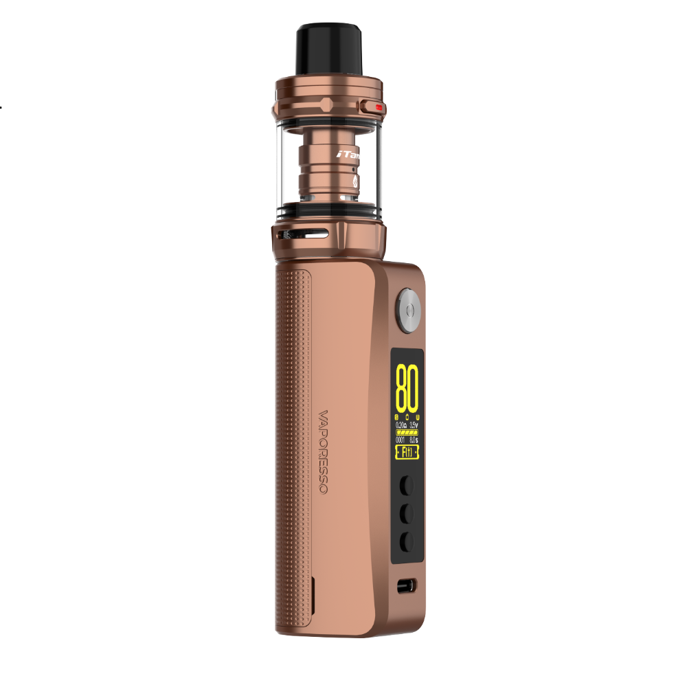 VAPORESSO Vaporesso GEN 80S iTank2 vape kit in rose gold, featuring digital display and iTank2