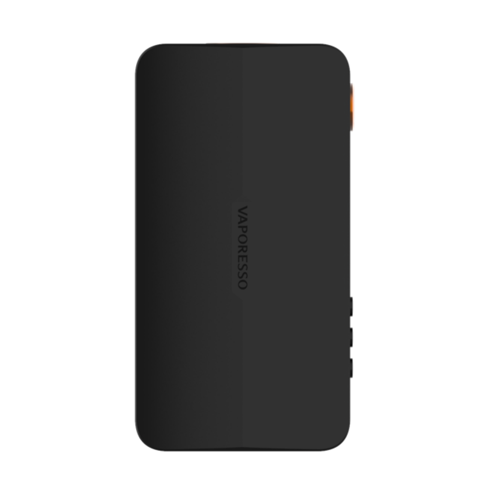 VAPORESSO VAPORESSO GEN X Mod in Black. Aircraft-grade aluminum. Features the VAPORESSO logo and three side buttons.