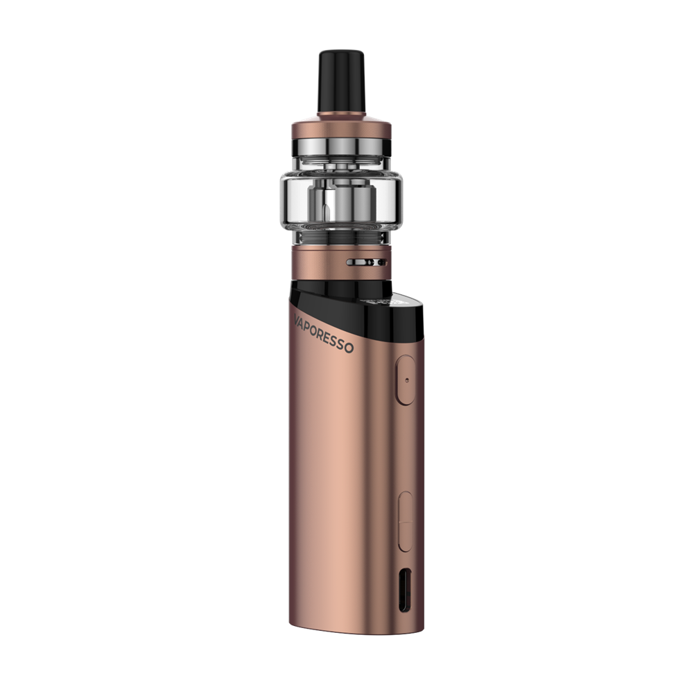 VAPORESSO GEN Fit 40 vape mod in copper with iTank X, modern and stylish vaping device