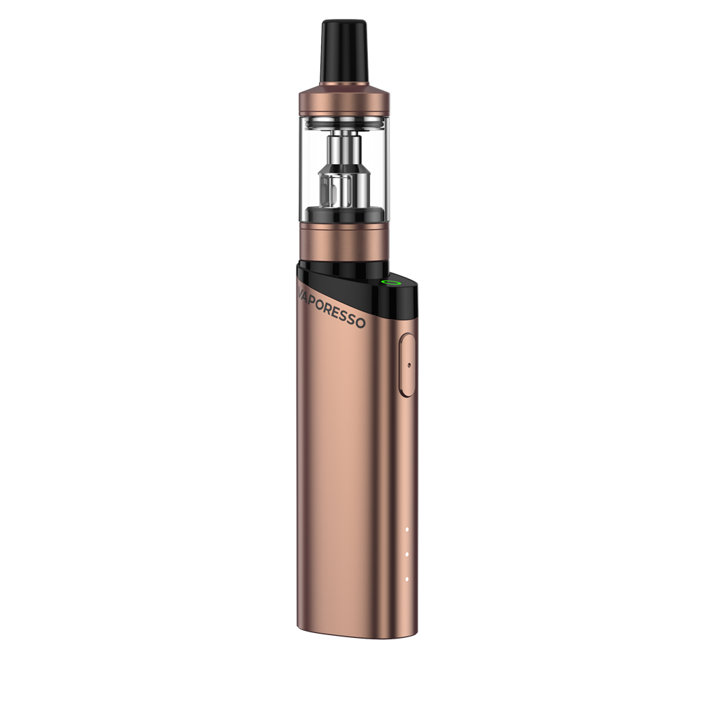 VAPORESSO GEN FIT MTL vape kit in Rose Gold. Compact design for MTL vaping.