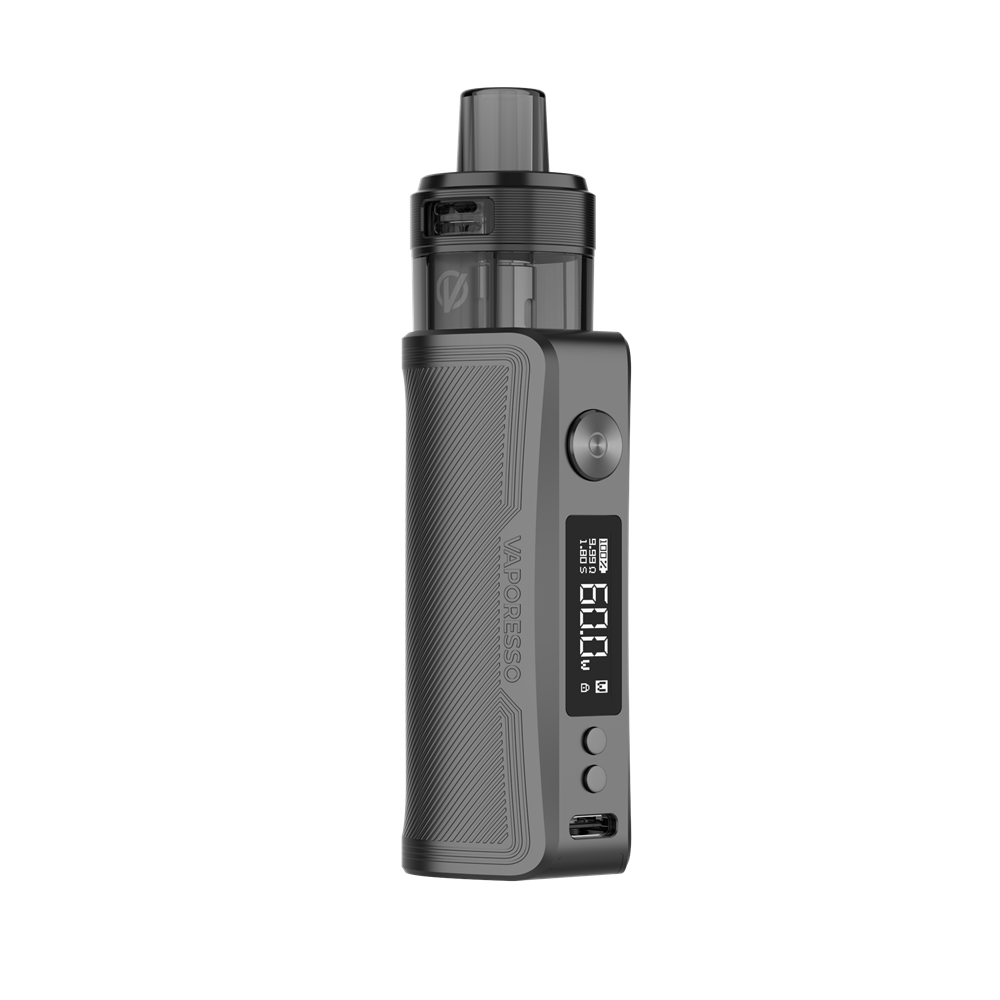 VAPORESSO VAPORESSO GEN PT60 Pod Mod in dark gray, 60W output, OLED screen display.