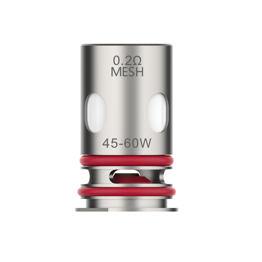 Vaporesso GTX 0.2 ohm Mesh Coil with red rings. Recommended wattage 45-60W