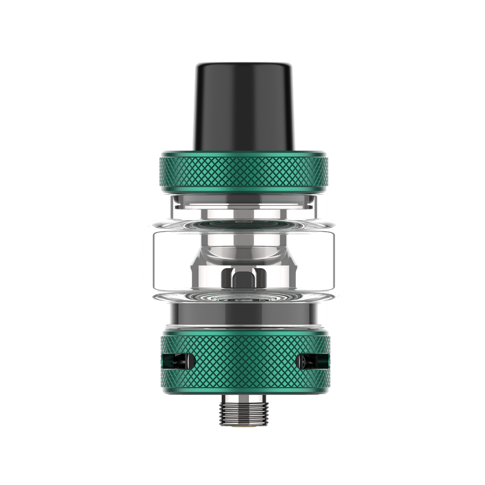 Vaporesso GTX Tank 22 in green and silver. Features a clear glass tank and top-fill design for easy refilling