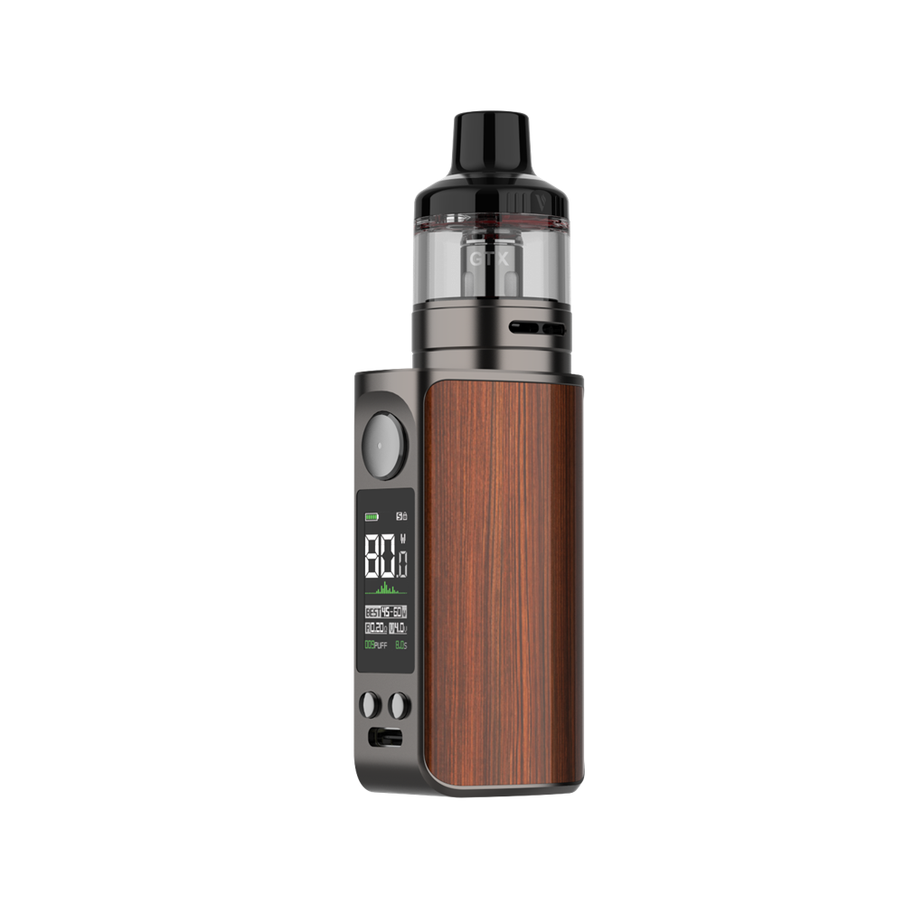 VAPORESSO Vaporesso LUXE 80 Pod Mod with woodgrain finish, 80W output, and GTX tank