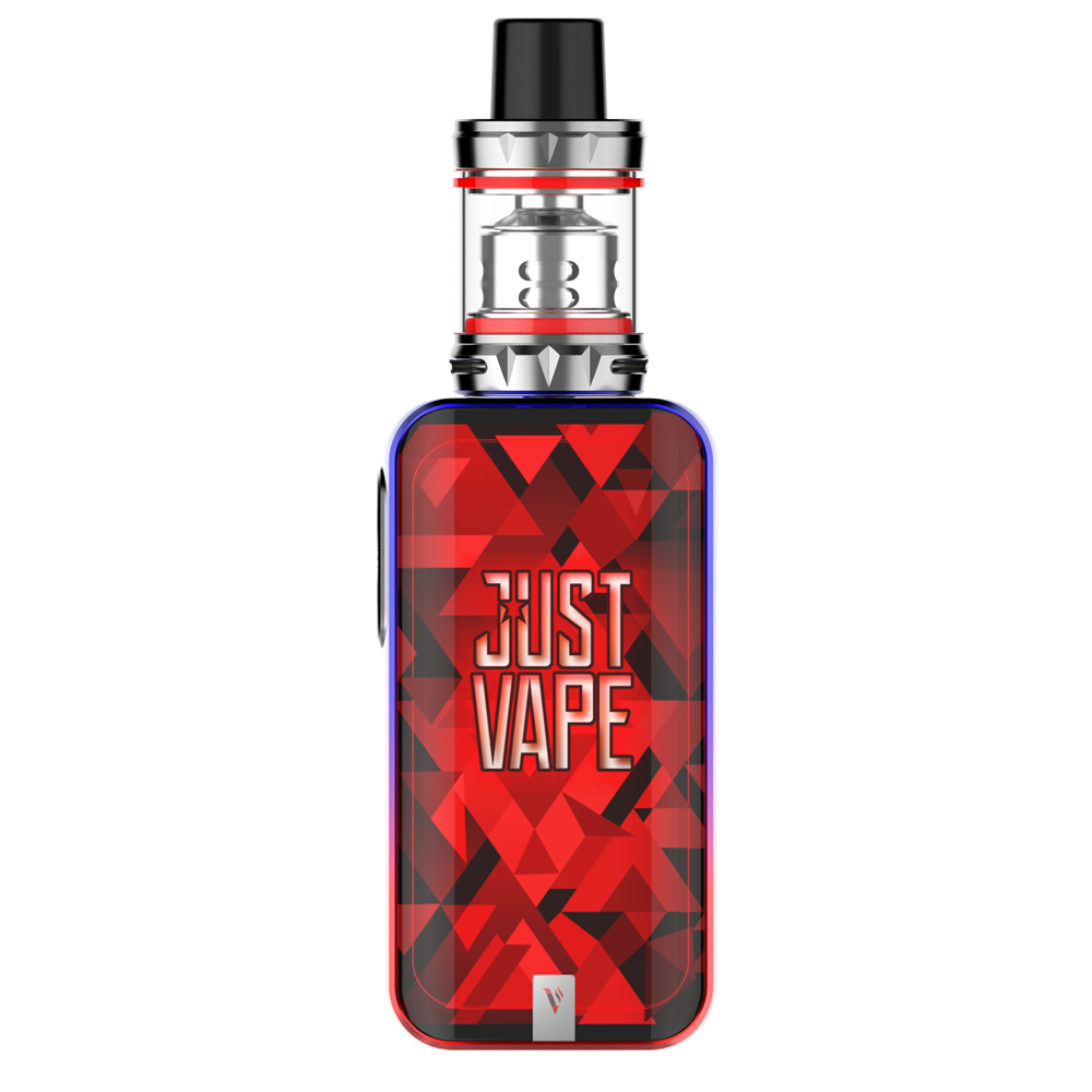 VAPORESSO LUXE Nano Starter Kit with a red geometric design, featuring 'JUST VAPE' text and a matching tank.