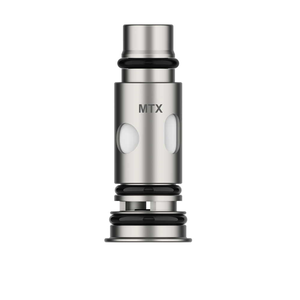 Vaporesso MTX coil, stainless steel construction with black seals and the MTX logo for MTL vaping