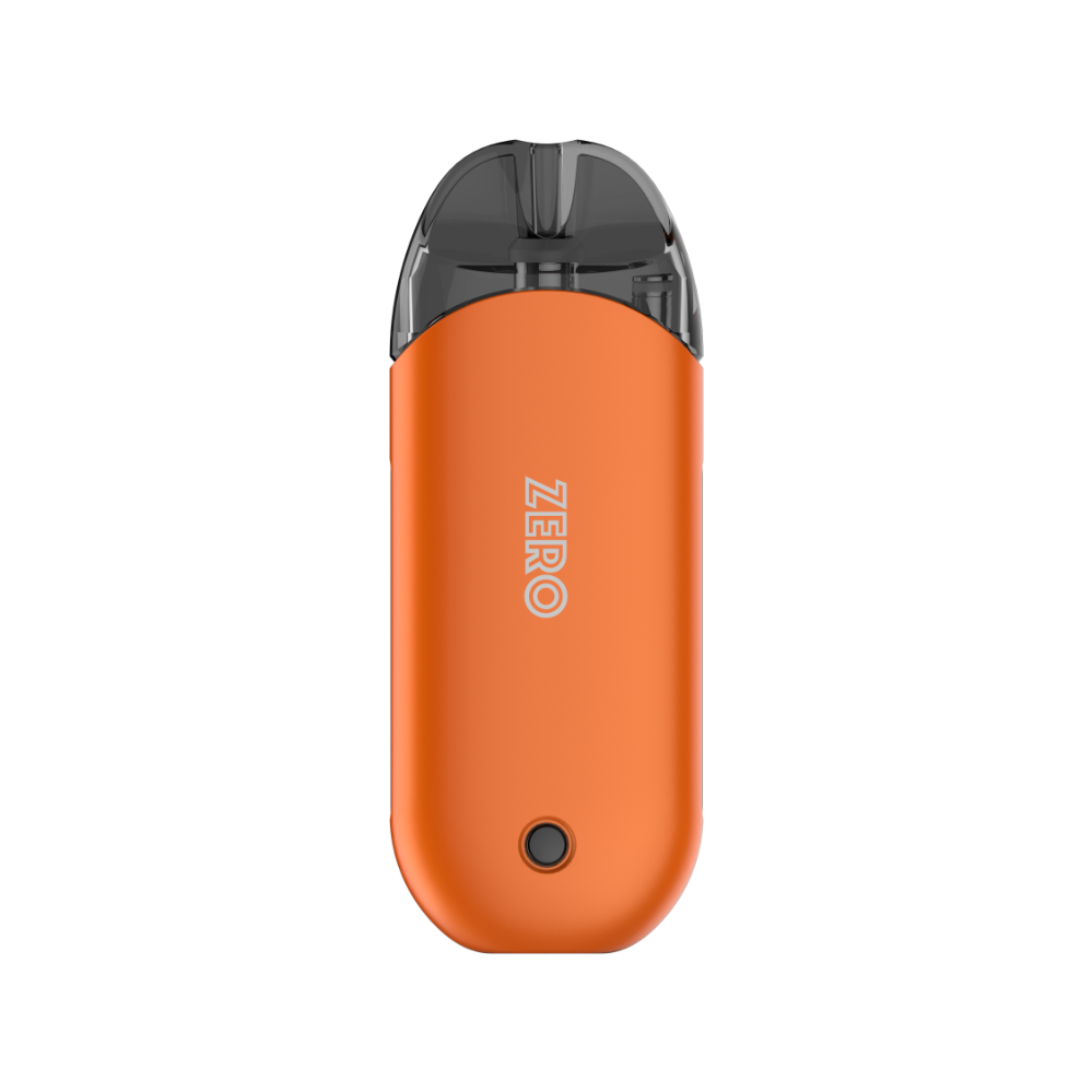 Orange Vaporesso ZERO pod system with white ZERO branding, sleek vaping device.