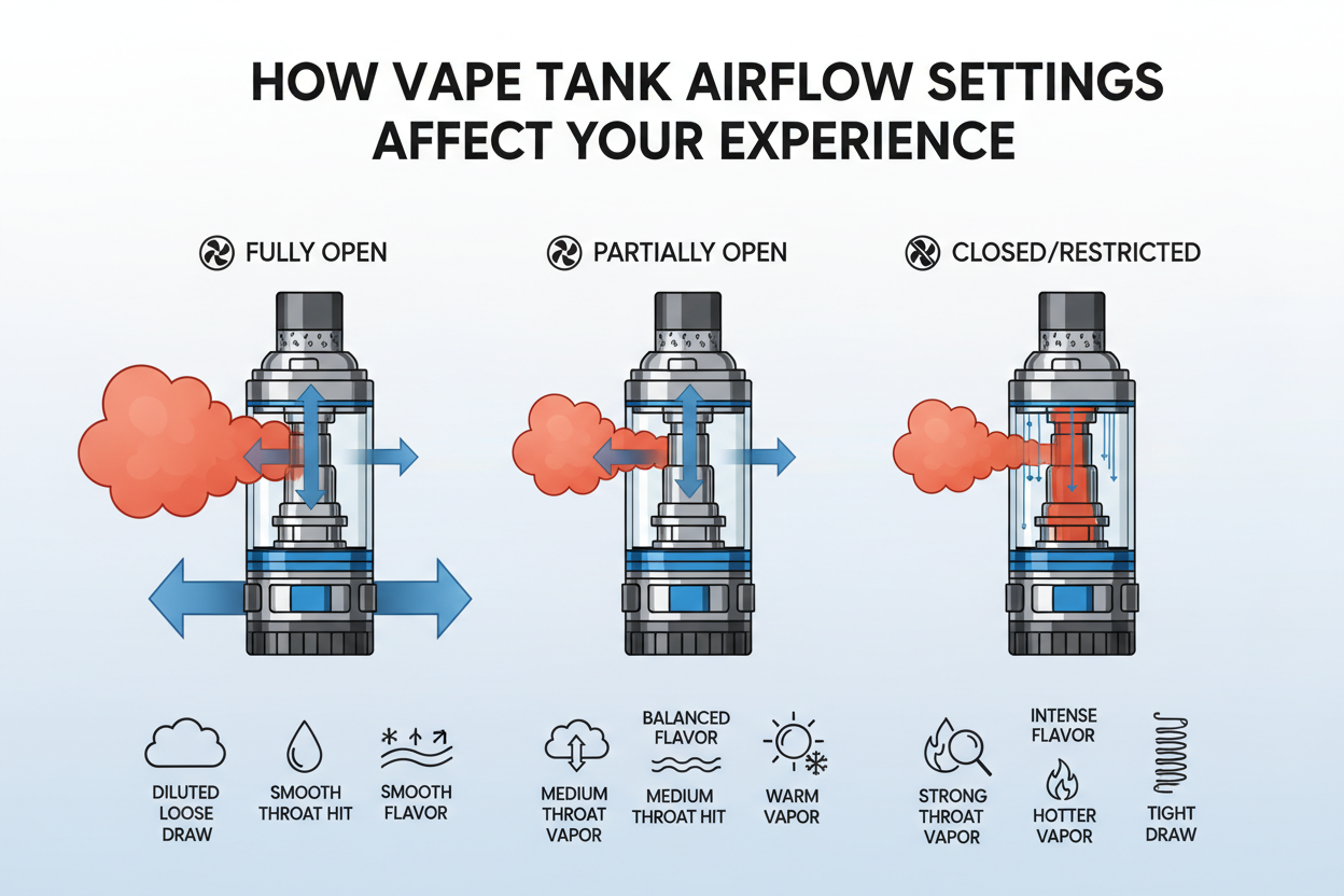 How Vape Tank Airflow Settings Affect Your Experience