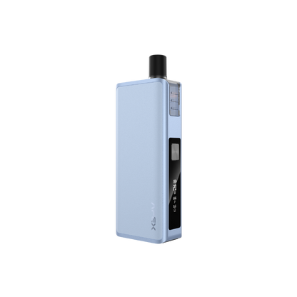 VAPORESSO APEX MTL device in light blue with OLED display and APEX logo, vaping product.