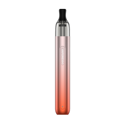 VAPORESSO ECO ONE vape pen in pink and orange gradient color, compact design, VAPORESSO brand.