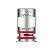 Vaporesso GTX 0.15 ohm Dual Mesh Coil, 60-75W. Replacement coil with red rings for DTL vaping.
