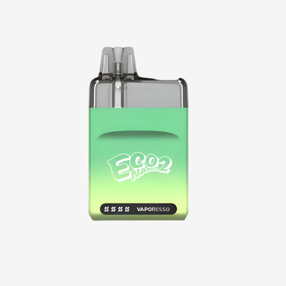VAPORESSO ECO NANO 2 vape in green gradient. Features ECO NANO 2 logo and VAPORESSO branding.