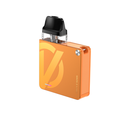 Vaporesso XROS 3 Nano orange vape device with XROS 3 Nano branding, compact design