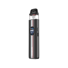 VAPORESSO XROS 5 vape device in black with display showing power settings and battery life