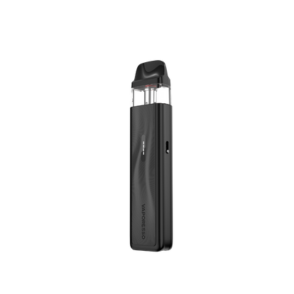 VAPORESSO XROS 5 Mini in black. Minimalist design MTL vape with adjustable airflow.