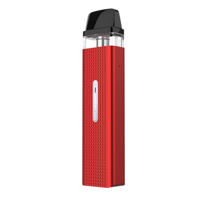 Vaporesso XROS Mini vape device in red with diamond pattern, featuring the VAPORESSO logo
