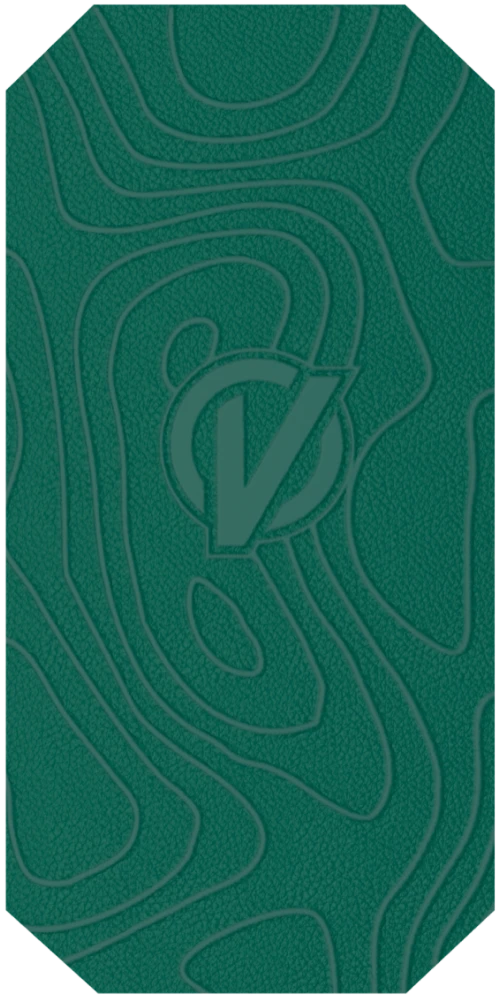 ARMOUR OCTA Titanium Grey topographic leather grip with V logo