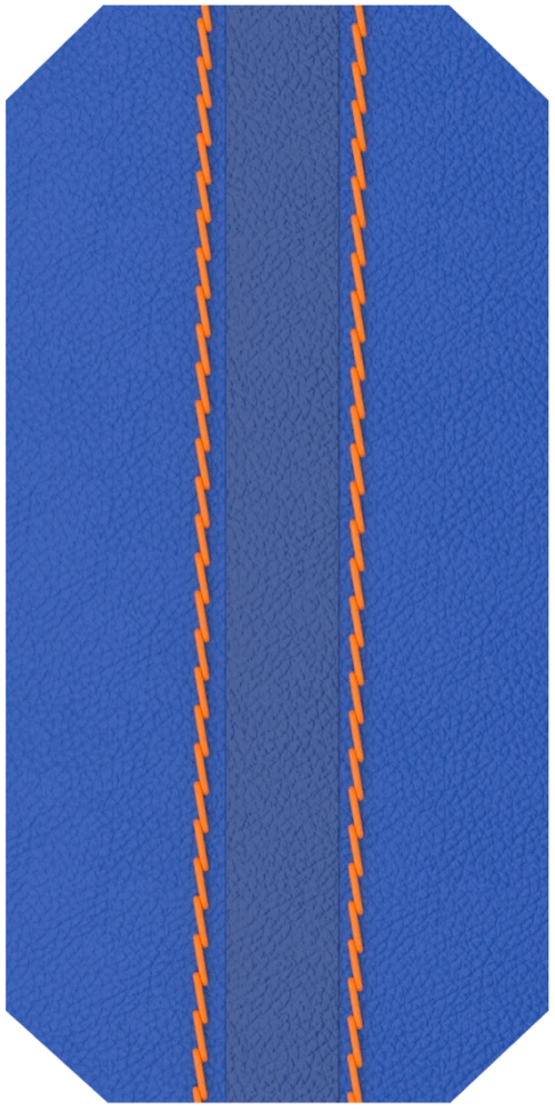 ARMOUR OCTA Rally Blue leather texture with orange racing stitch