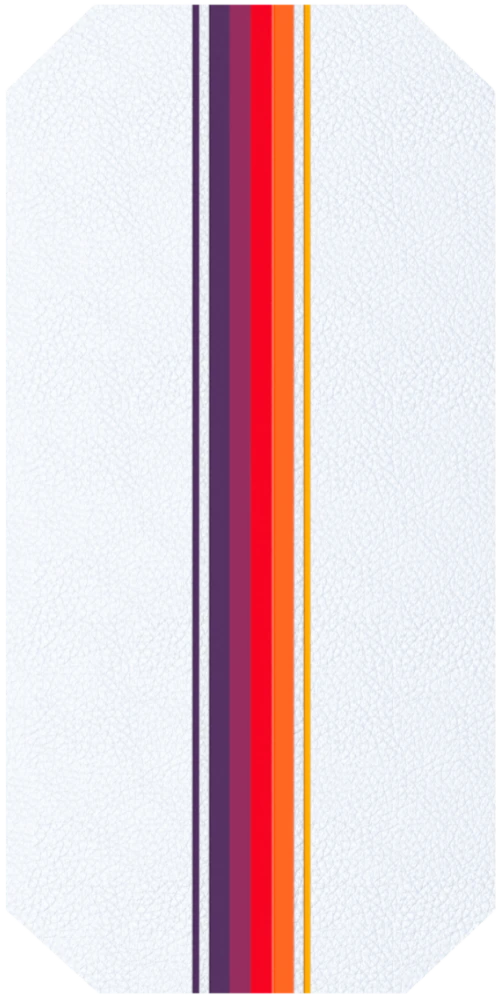 ARMOUR OCTA Aero White leather texture with purple-to-orange stripes