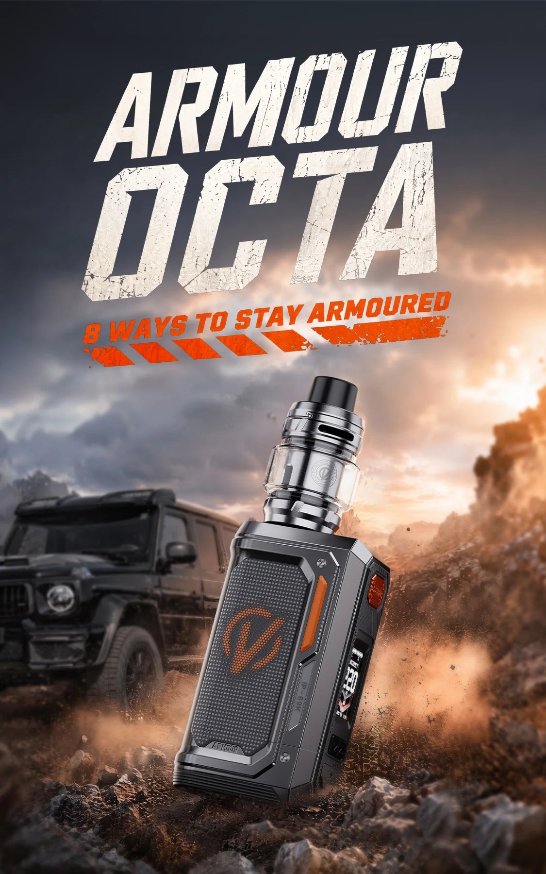 ARMOR OCTA Dual 18650 220W IP68/IP69K sæt