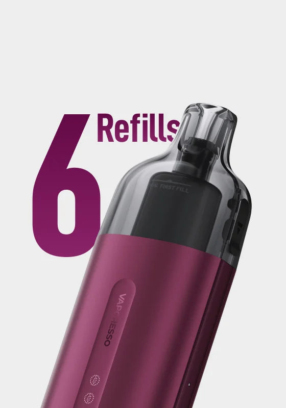 Up to 6 Refills Puffs Per Pod Lifespan