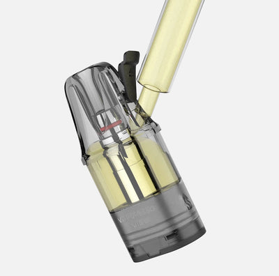 Top-fill convenience:
refill without taking out the pod.