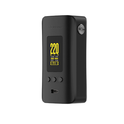 Black Vaporesso GEN 200 Mod with 220W output display and USB-C port