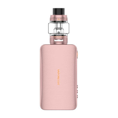 Vaporesso GEN S Mod in Rose Gold with NRG-S Tank, featuring a textured finish and the Vaporesso logo.