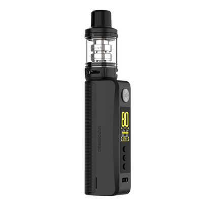 Vaporesso GEN 80S vape kit in black, 80W display with iTank, a stylish and powerful vaping device