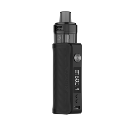 VAPORESSO GEN PT60 Pod Mod in Black, 60W Output, OLED screen display, with textured grip.