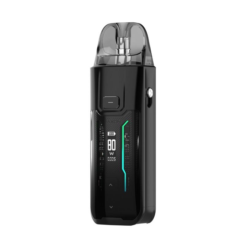 VAPORESSO LUXE XR MAX pod mod in black with digital display, 80W output and AXON chip